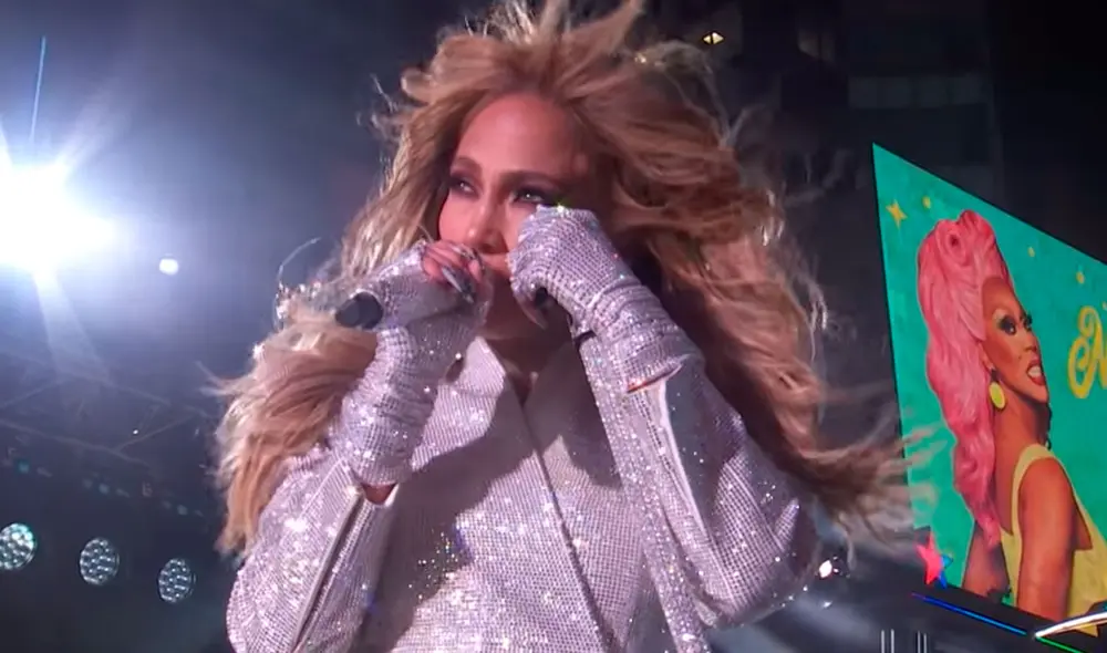 Jennifer Lopez cerró el año con un concierto en el Times Square, en la celebración anual Dick Clark's New Year's Rockin' Eve. Foto: captura ABC