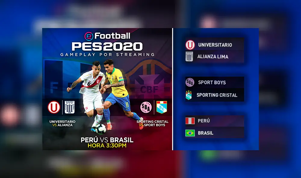 Vive nuestro primer gameplay EN VIVO de PES 2020 con narrador de la casa.