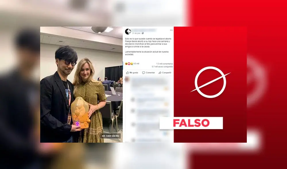 Foto de Hideo Kojima y Ashley Johnson fue utilizada para viralizar una publicación falsa. Foto de Hideo Kojima y Ashley Johnson fue utilizada para viralizar una publicación falsa.