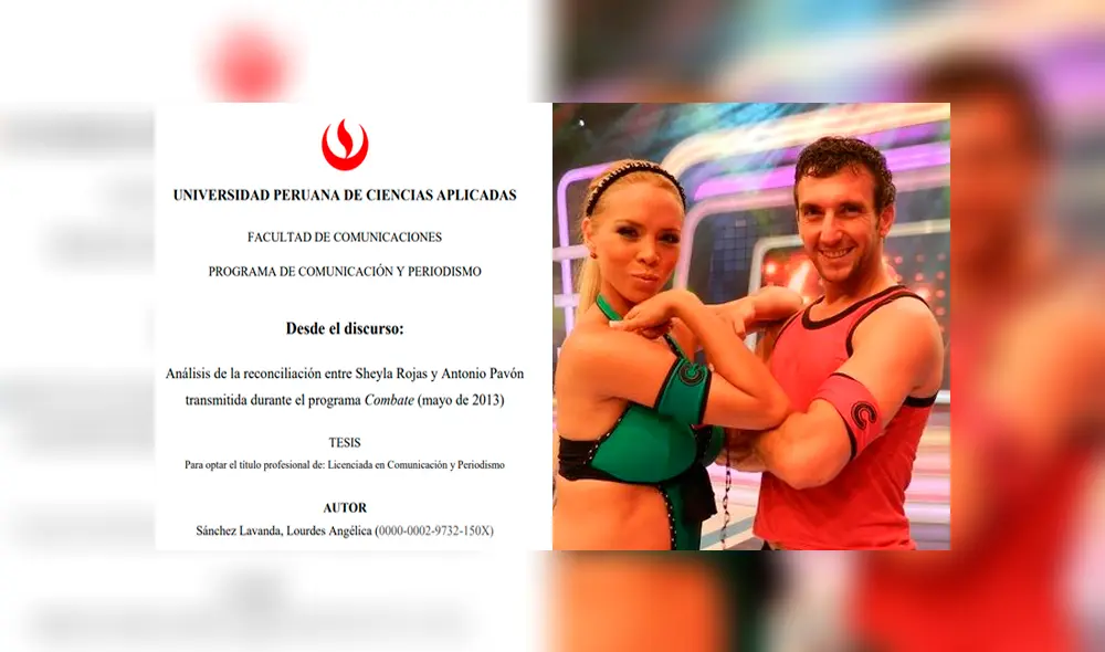 Vía Facebook: estudiante de la UPC obtuvo título con tesis de Sheyla Rojas y Antonio Pavón [FOTOS]