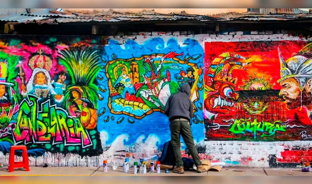 Artistas de Puno participaron en concurso de graffiti en honor a Virgen de la Candelaria [FOTOS]