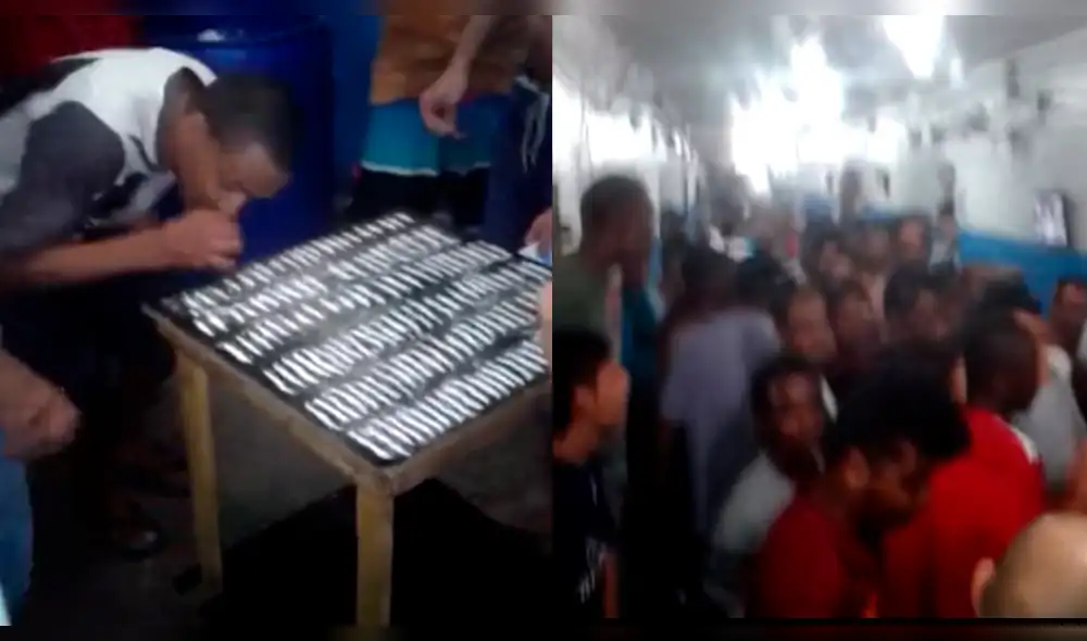 YouTube: Presos hacen cola para inhalar cocaína en la cárcel [VIDEO]