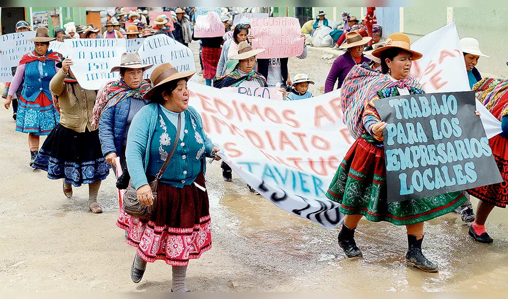 La situación en Challhuahuacho sigue siendo incierta