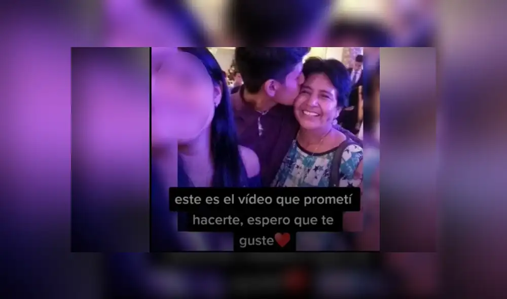 No puede ver a su madre todos los días y decidió regalarle un video como muestra de su admiración. (Foto: captura)