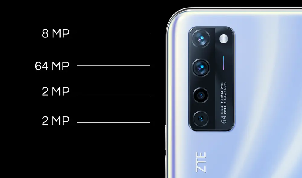Sistema de cuatro cámaras traseras. | Foto: ZTE