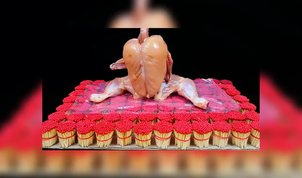 YouTube viral: encienden 50 mil fósforos para cocinar pollo y esto sucede [VIDEO]