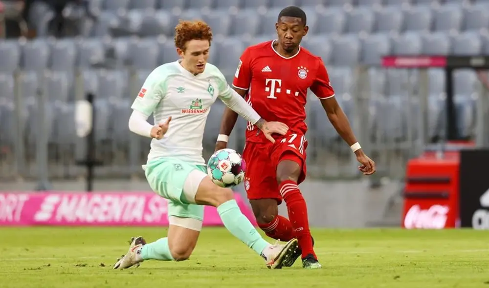 Bayern Múnich y Werder Bremen empatan 1-1 por la Bundesliga. Foto: EFE