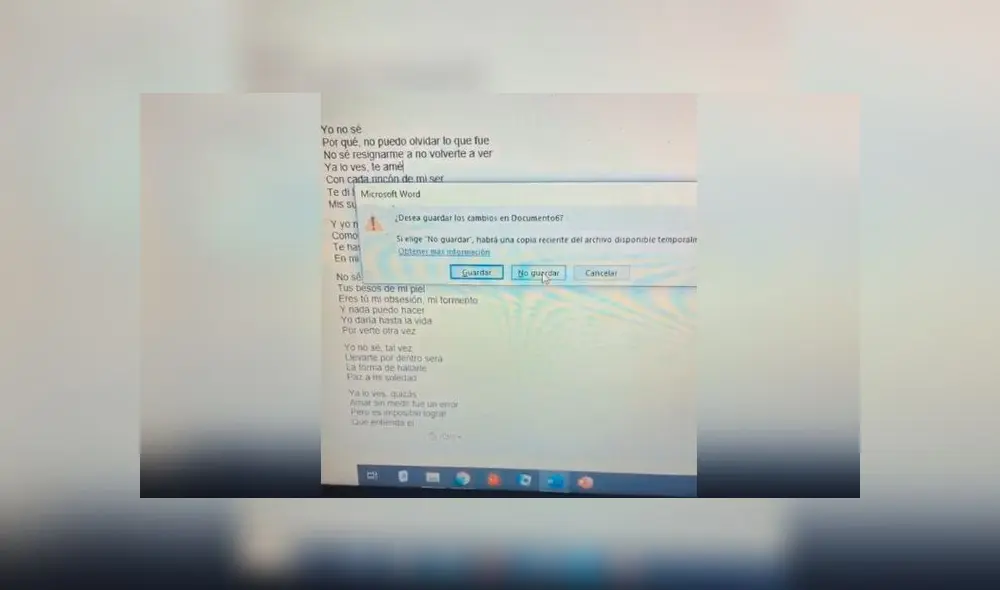Desliza las imágenes para ver cómo funciona este truco que te servirá a recuperar un documento que no guardaste antes de cerrarlo. Foto: TikTok Desliza las imágenes para ver cómo funciona este truco que te servirá a recuperar un documento que no guardaste antes de cerrarlo. Foto: TikTok
