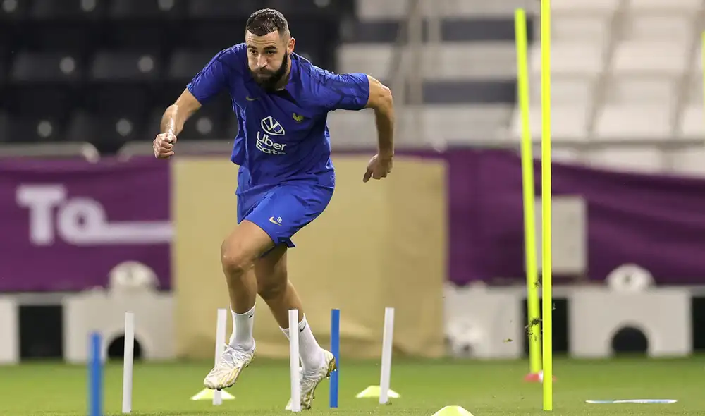 Karim Benzema ya había presentado problemas en los entrenamientos incluso antes del viaje a Qatar. Foto: EFE Karim Benzema ya había presentado problemas en los entrenamientos incluso antes del viaje a Qatar. Foto: EFE