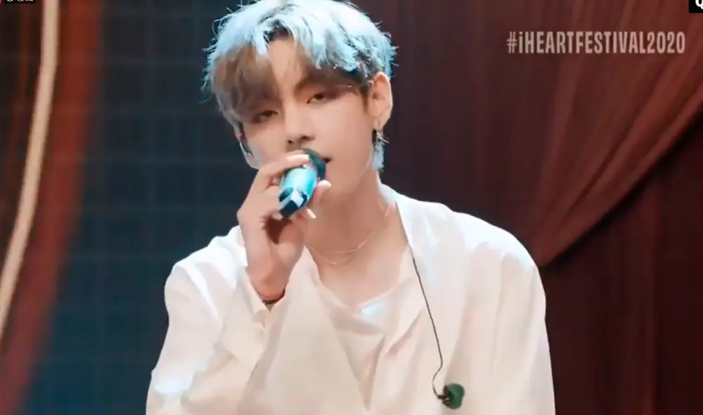 Taehyung de BTS en stage de "Spring Day". Foto: captura