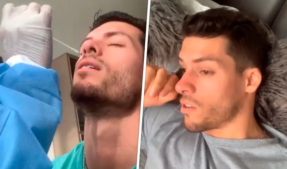 La pareja de Flavia Laos también mostró un video del hisopado que se realizó para descartar el coronavirus. Foto: Patricio Parodi/Instagram La pareja de Flavia Laos también mostró un video del hisopado que se realizó para descartar el coronavirus. Foto: Patricio Parodi/Instagram