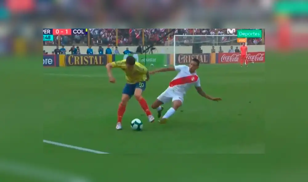 Perú vs. Colombia: Descomunal falta de Canchita Gonzáles contra James en amistoso fecha FIFA