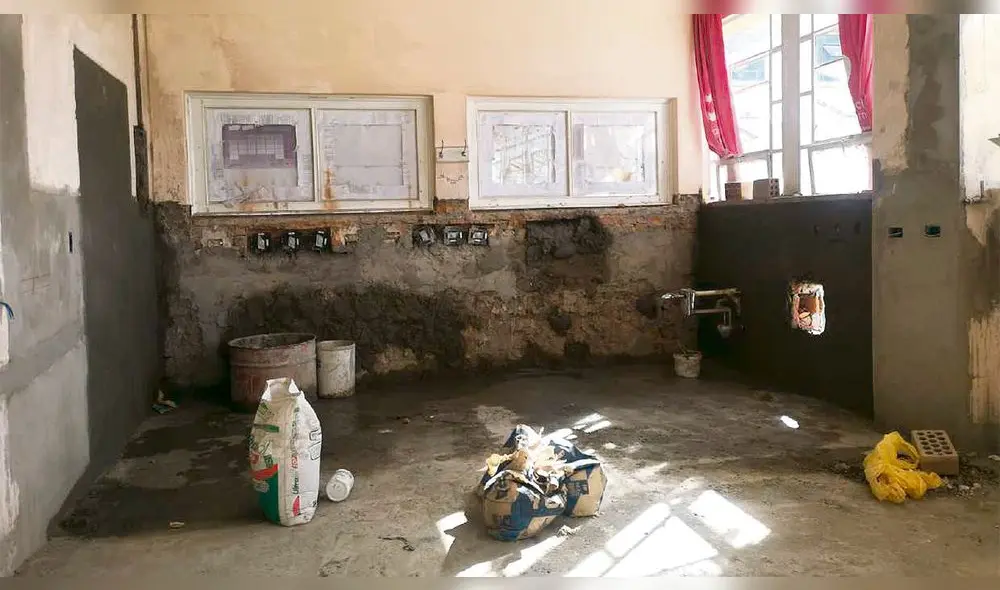 área de pediatría. En esas condiciones se encuentran los trabajos de refacción, no hay dónde atender a los pacientes.