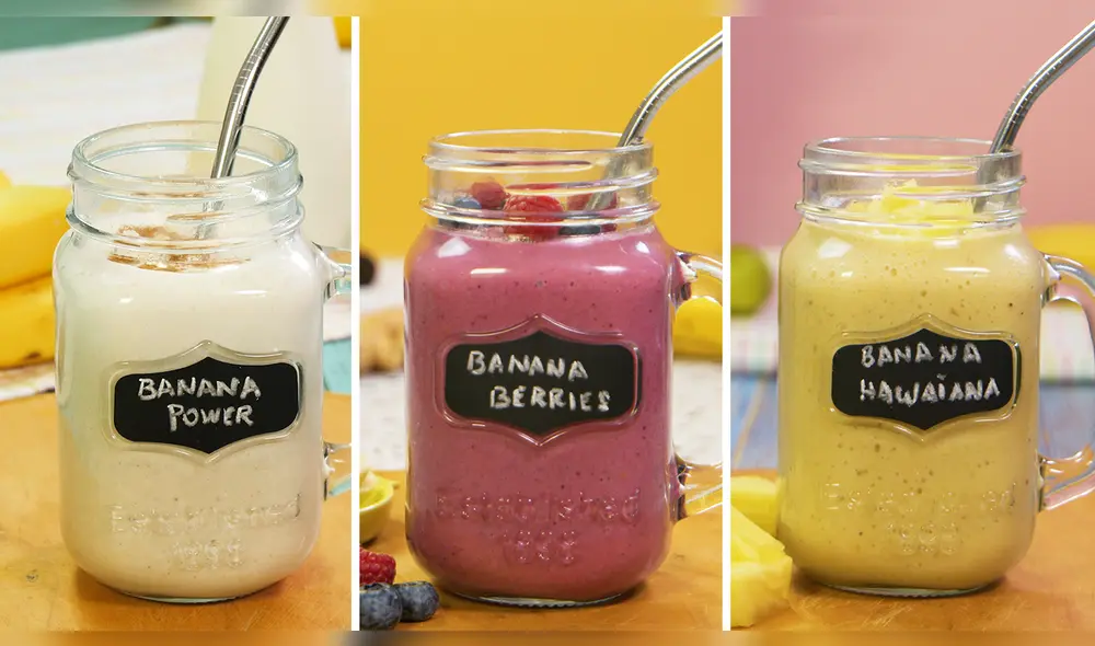Receta 3 batidos de plátano. Buenazo!