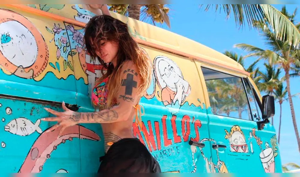 Angie Jibaja contenta por volver a hablar con sus hijos. Foto: Instagram