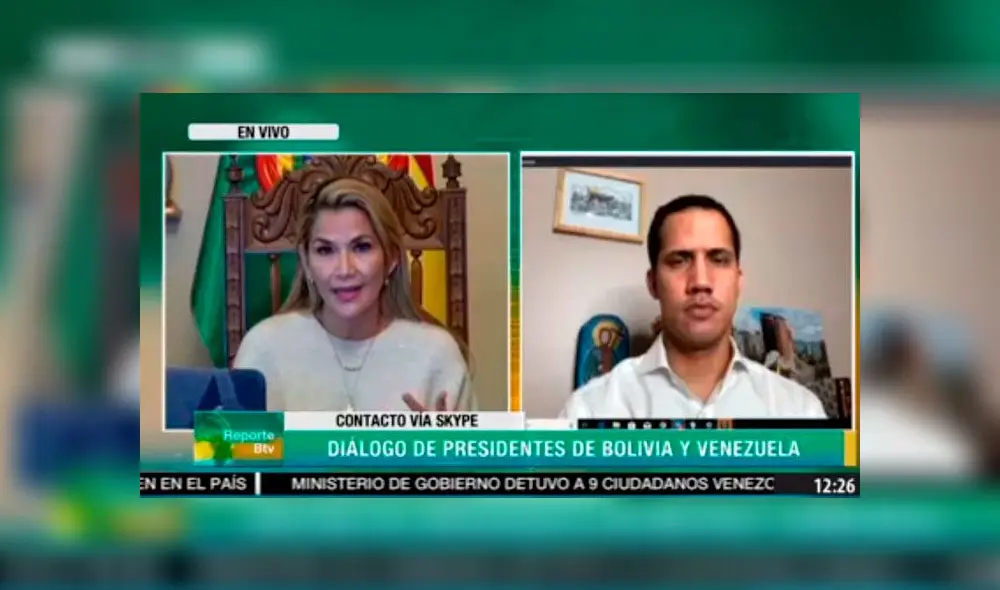 Mediante Skype ambos líderes se comunicaron minutos antes de la marcha opositora convocada en Caracas Mediante Skype ambos líderes se comunicaron minutos antes de la marcha opositora convocada en Caracas