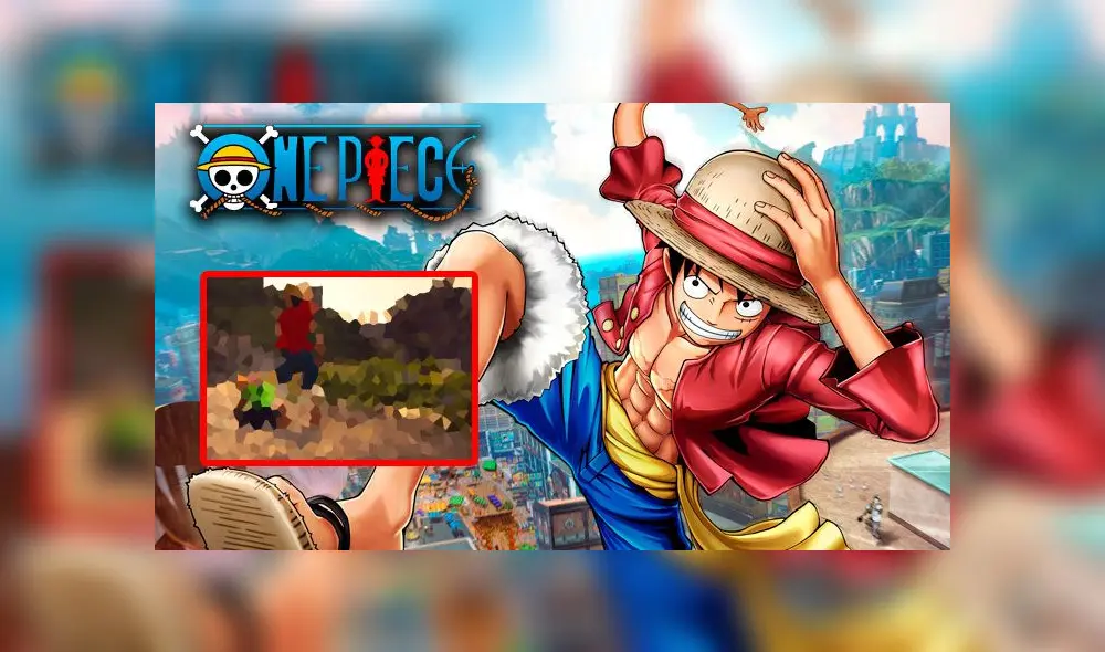 Recrean una de las escenas más célebres de One Piece. Créditos: Composición