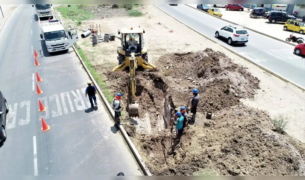 Chiclayo: reparan línea de aducción que suministra de agua a Pimentel