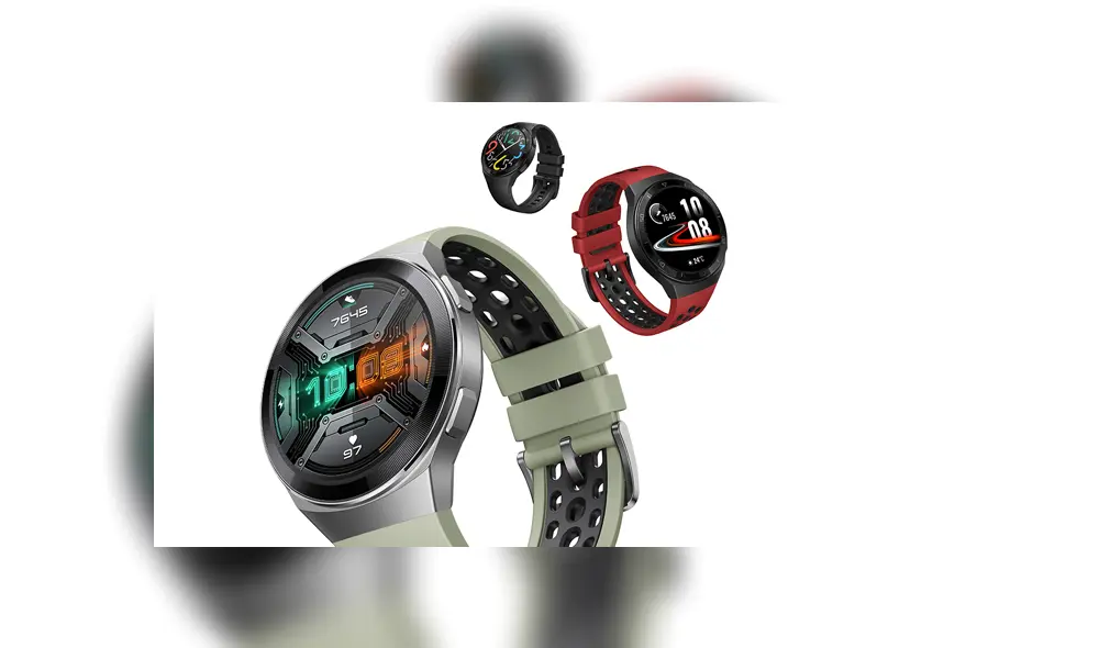 El Huawei Watch GT 2e y su ‘hermano mayor’ se parecen mucho; sin embargo, la versión económica es ligeramente más grande. Foto: Huawei.