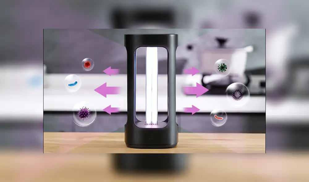 La lámpara manda una alerta cuando detecta agentes bacterianos en el ambiente.