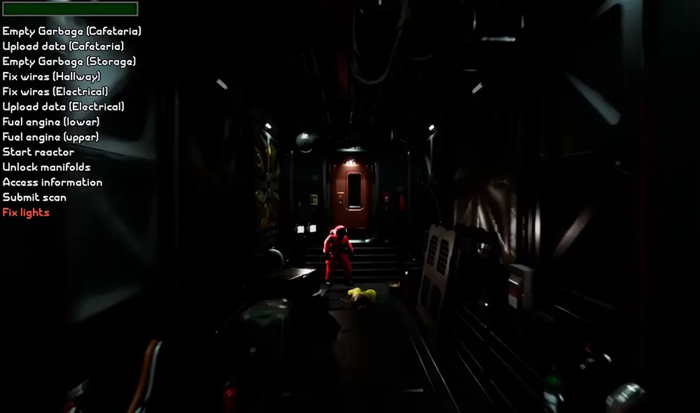 Fat Dino es el nombre del youtuber que recreó parte del mapa The Skeld con tripulantes e impostor. Foto captura: YouTube