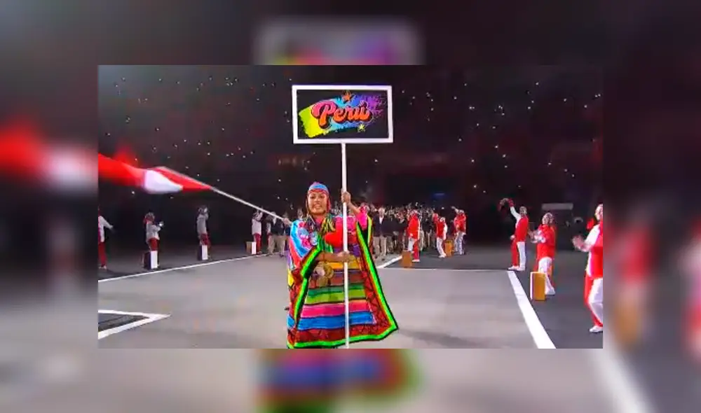 Así fue el ingreso de la delegación peruana al Estadio Nacional en Lima 2019. Foto: ESPN/Captura