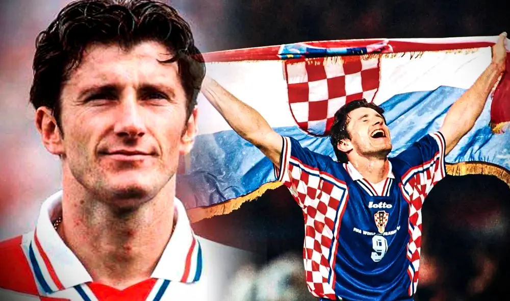 Davor Šuker fue el goleador del Mundial de  Francia de 1998. La rompió por completo con el seleccionado de Croacia. Foto: composición LR/Pinterest/AS