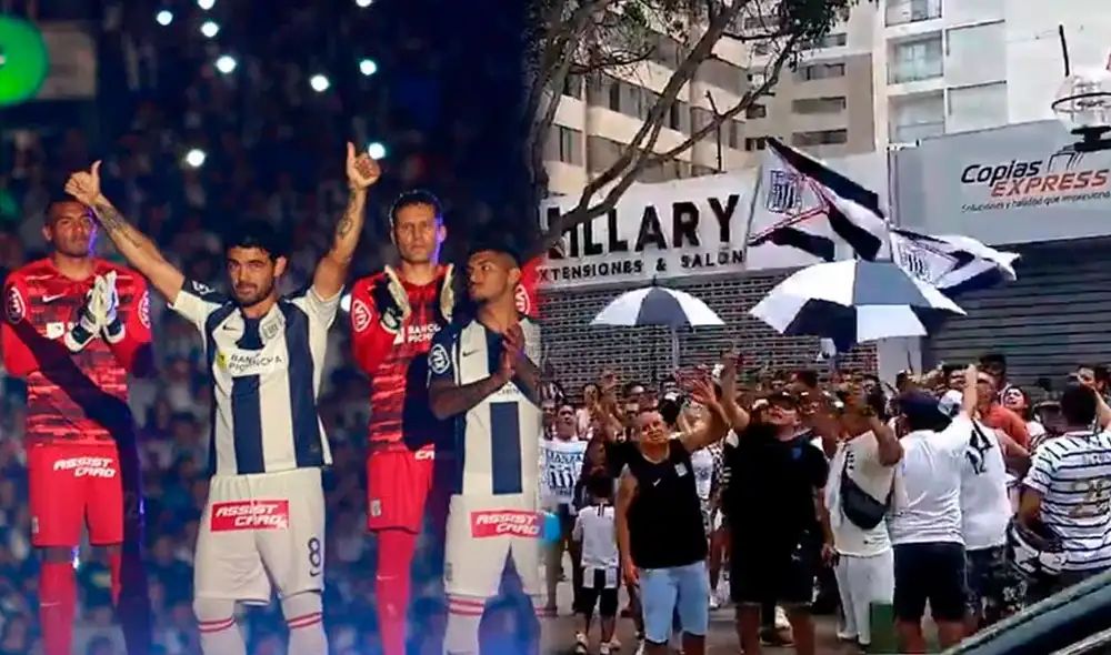 Hinchas de Alianza Lima hicieron sentir su apoyo al equipo antes del clásico. Foto: Tv Perú