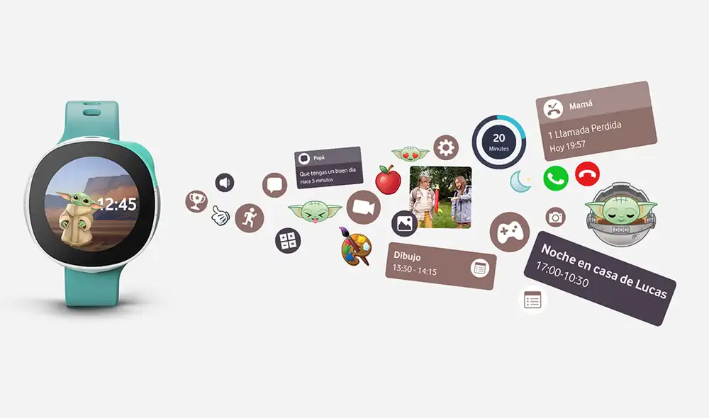 El reloj Neo incluye diversas funciones inteligentes. Foto: Vodafone