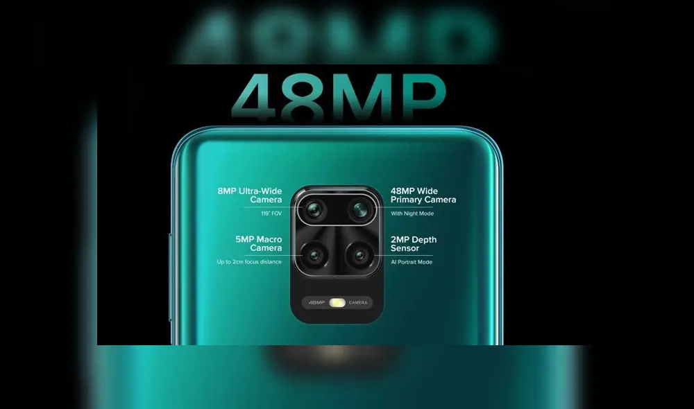 Cámara trasera del Redmi Note 9 Pro.