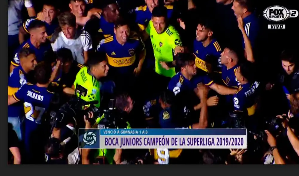 Boca Juniors ganó 1-0 y salió campeón de la Superliga Argentina 2020. Foto: Captura