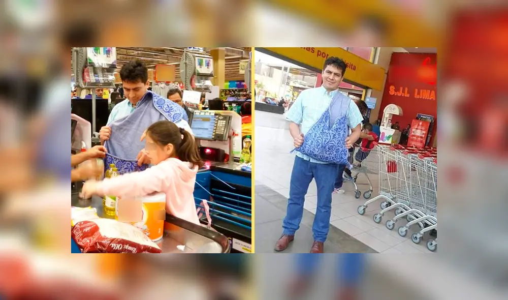 Facebook: peruano lleva ‘alforja cajamarquina’ al supermercado para evitar el uso de bolsas plásticas