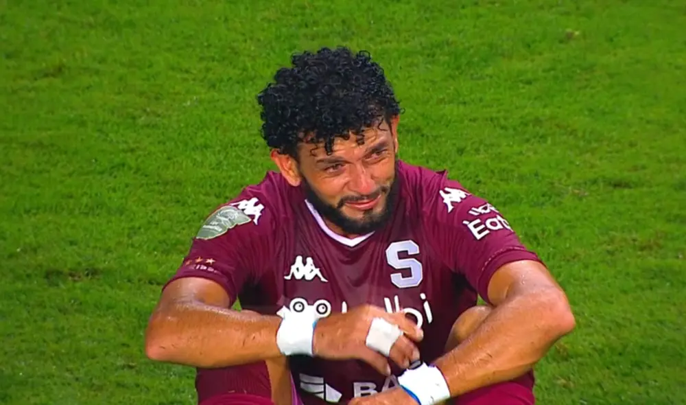 Al final del partido, el veterano jugador no pudo evitar las lágrimas de emoción por celebrar un nuevo título con su equipo. Foto: Captura de video/ESPN.