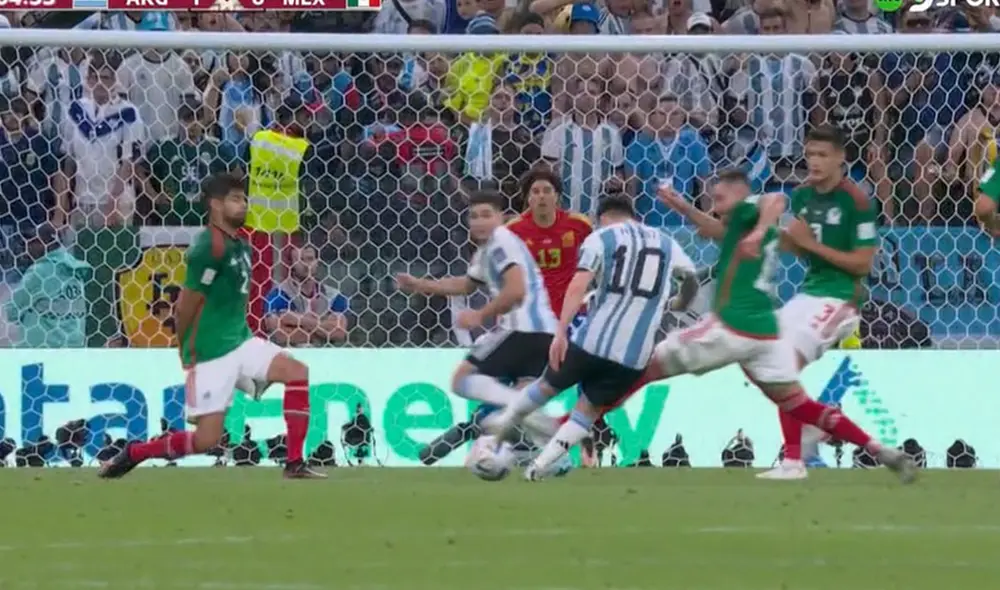 Lionel Messi marcó su segundo gol en el Mundial Qatar 2022. Foto: captura de DSports