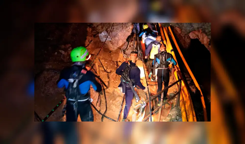 Rescate de niños atrapados en Tailandia: 8 niños rescatados de la cueva de Tham Luanga 