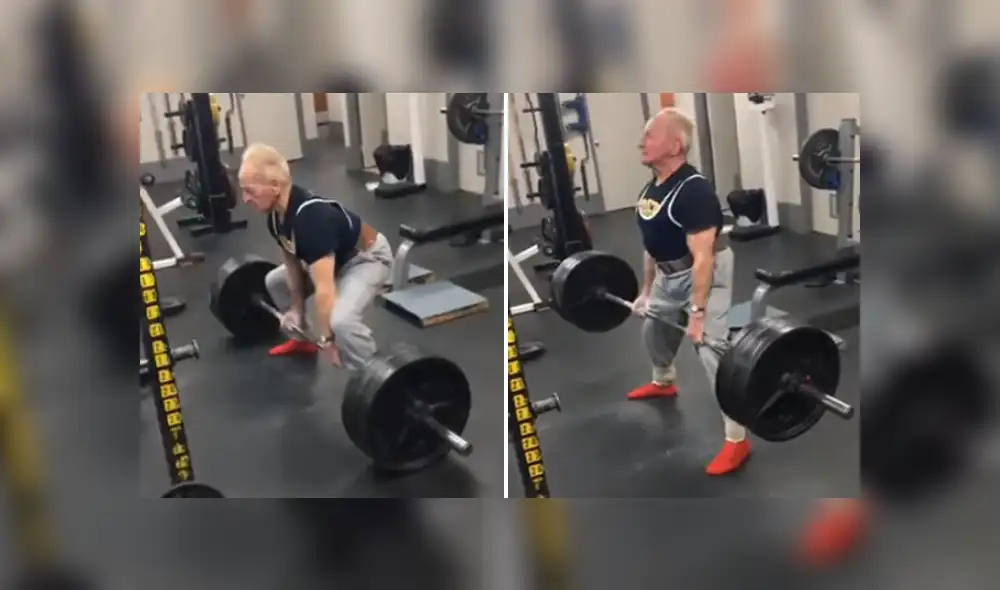 A través de YouTube se ha vuelto viral el momento en que un anciano levanta una enorme pesa. A través de YouTube se ha vuelto viral el momento en que un anciano levanta una enorme pesa.