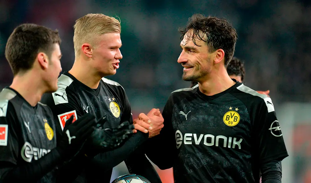 El jugador noruego Erling Haaland ingresó en el segundo tiempo del partido contra el Augsburgo y marcó tres goles en tiempo record. El jugador noruego Erling Haaland ingresó en el segundo tiempo del partido contra el Augsburgo y marcó tres goles en tiempo record.