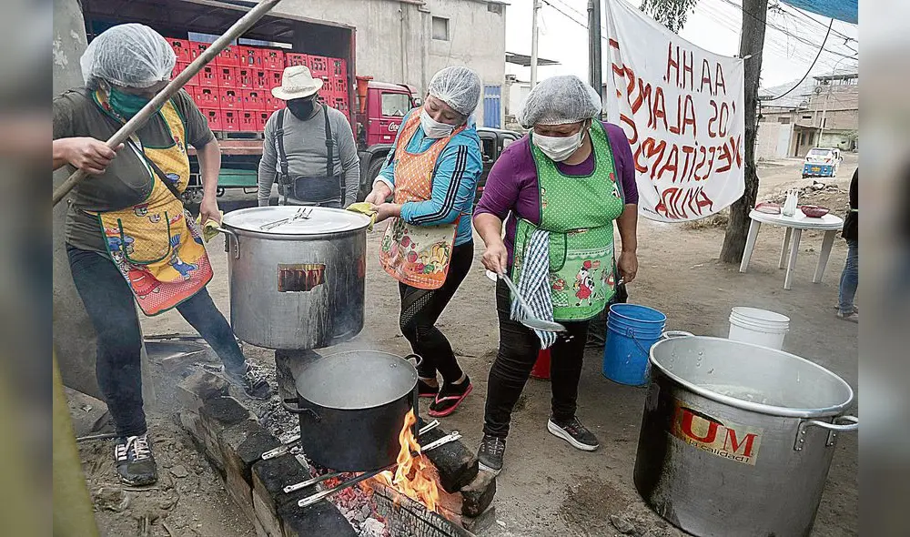 Apoyo. Las ollas comunes atienden diariamente a cerca de 150.000 personas en situación de vulnerabilidad, a nivel nacional. Foto: difusión