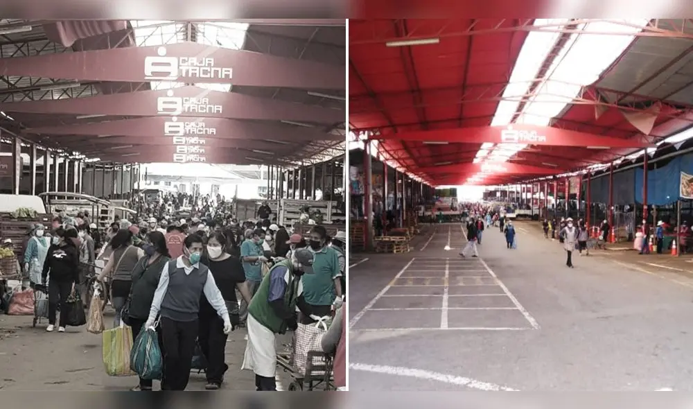 El antes y el después de un mercado que cambió por la pandemia. El antes y el después de un mercado que cambió por la pandemia.