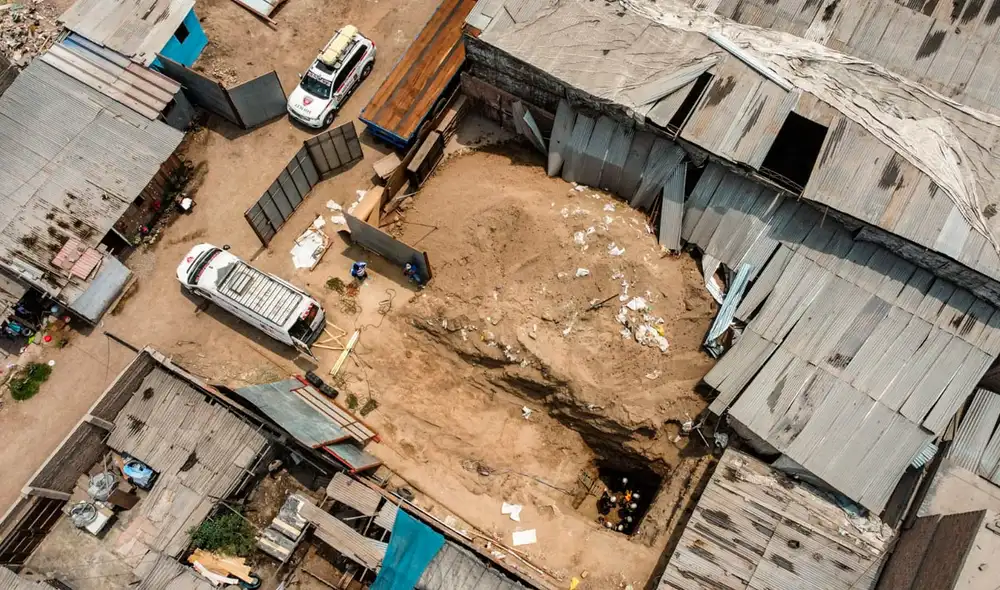 Túnel tiene ocho metros de profundidad y estaba próximo al penal Castro Castro. Foto: Aldair Mejía/La República