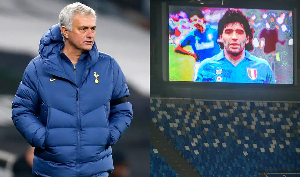 José Mourinho confesó que Diego Maradona lo ayudó bastante en su carrera como técnico. Foto: composición/AFP