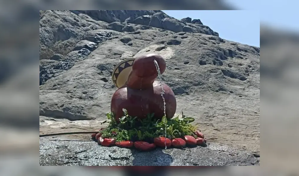 Esta escultura ha generado la atención de la población en La Libertad. Foto: difusión Esta escultura ha generado la atención de la población en La Libertad. Foto: difusión