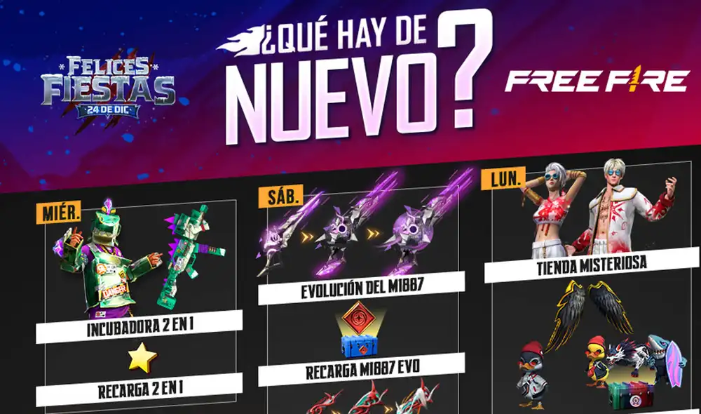 Todas las semanas, Garena comparte esta agenda para beneficio de sus millones de jugadores. Foto: Garena