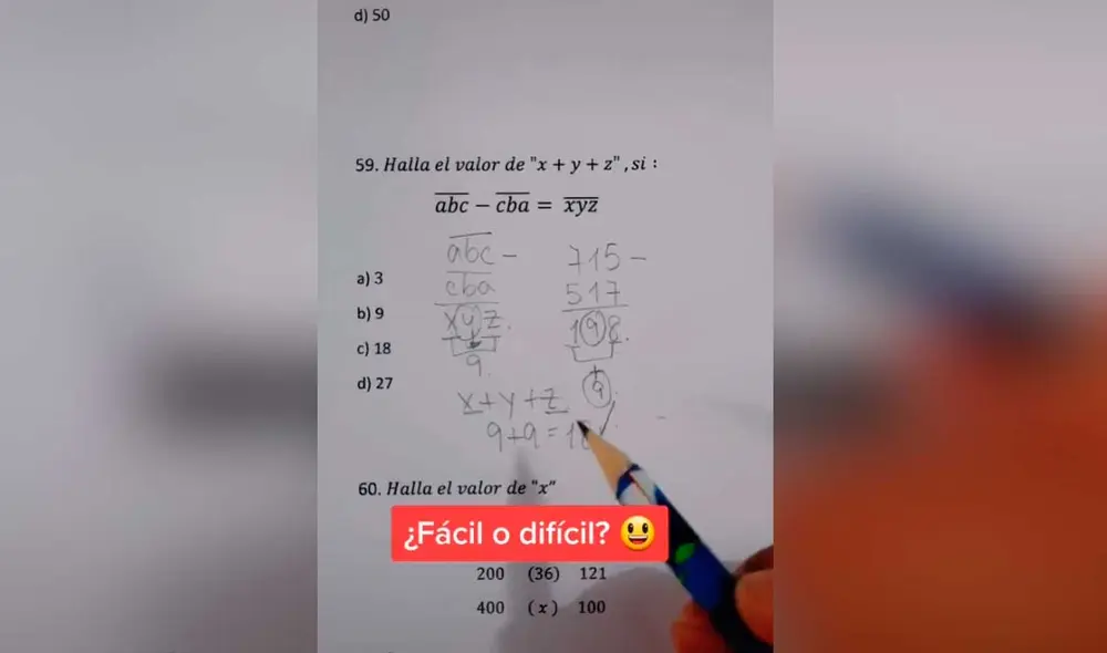Desliza las imágenes para saber un poco más sobre este sencillo método para resolver complicados problemas numéricos. Foto: captura de TikTok/@jeffrey.navarro