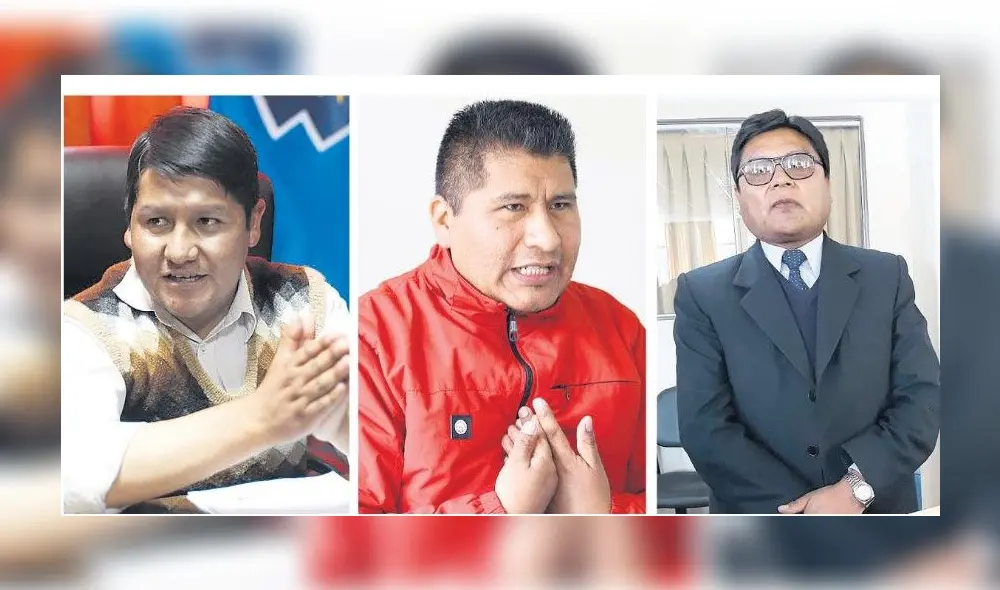 Perseguidos por la justicia. Germán Alejo culmina la gestión regional en Puno. Aduviri fue vacado por sentencia y Luque cumple prisión preventiva. Foto: La República