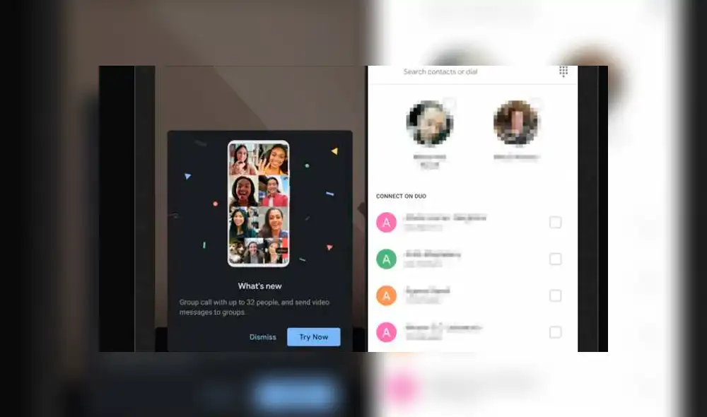 Nueva actualización permite videollamadas con 32 personas. Foto: Google Duo.