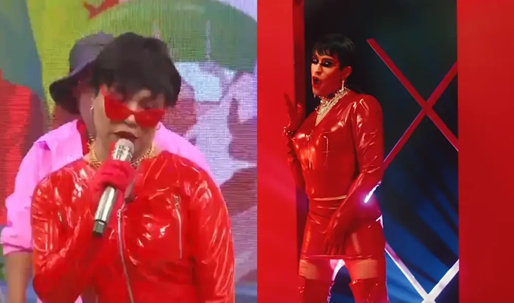 Dayanita se vistió del Bad Bunny de "Yo perreo sola". Foto ATV/Bad Bunny/Youtube