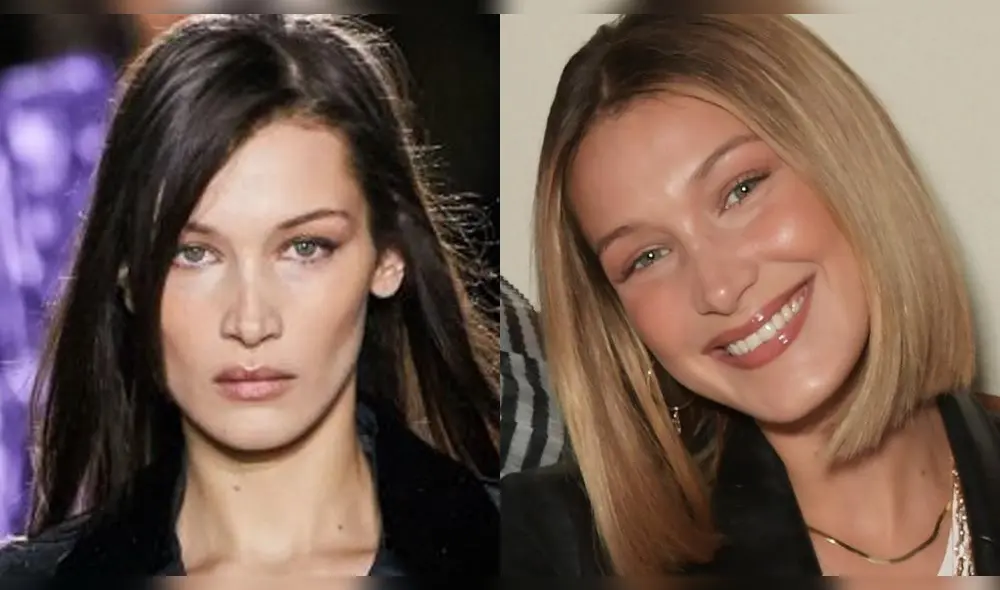 Bella Hadid: antes y después de la Mujer Más bella del mundo con su cabello rubio natural y sin tinte. Fuente: Instagram Bella Hadid: antes y después de la Mujer Más bella del mundo con su cabello rubio natural y sin tinte. Fuente: Instagram