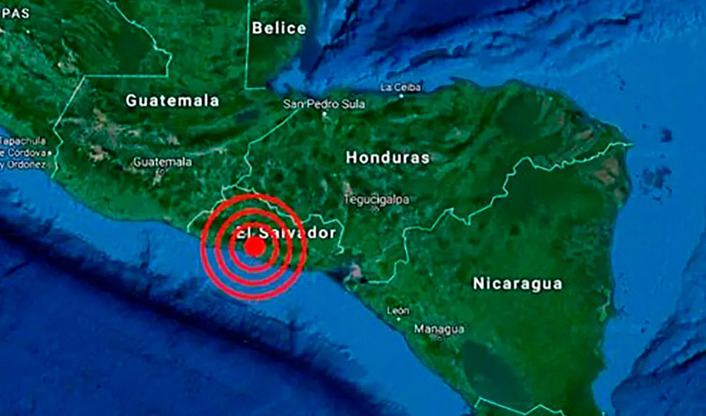 Fuerte sismo en El Salvador se registró al sur del país. Foto: difusión Fuerte sismo en El Salvador se registró al sur del país. Foto: difusión
