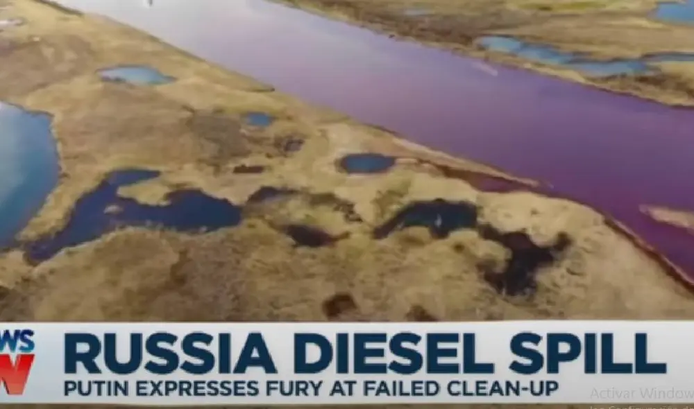 Gobierno ruso se declaró en estado de emergencia tras el derrame de diésel. Foto: YouTube/The Guardian